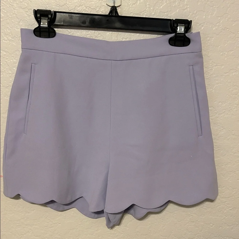 🪗 Wilfred High Waist Lavender/lilac Shorts scalloped hem size 6 GUC..